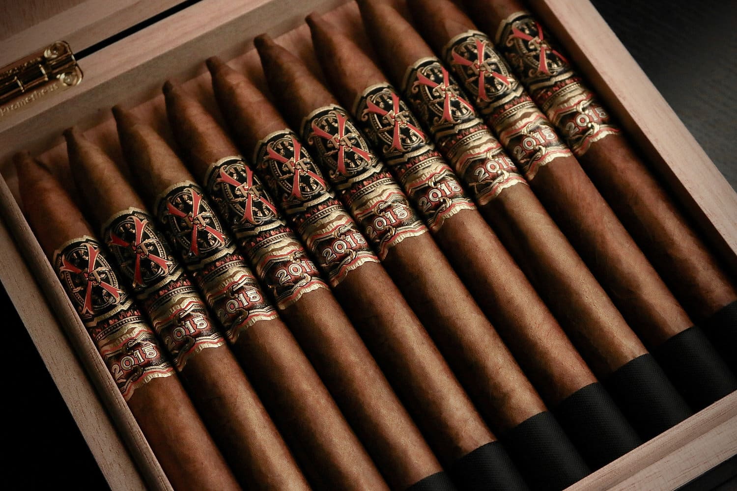 A box of Opus X trophy cigars by Arturo Fuente