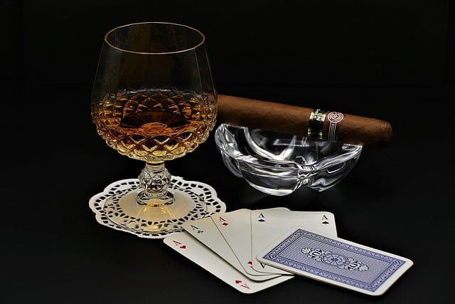 Poker and cigars make a great combination for a relaxing time.