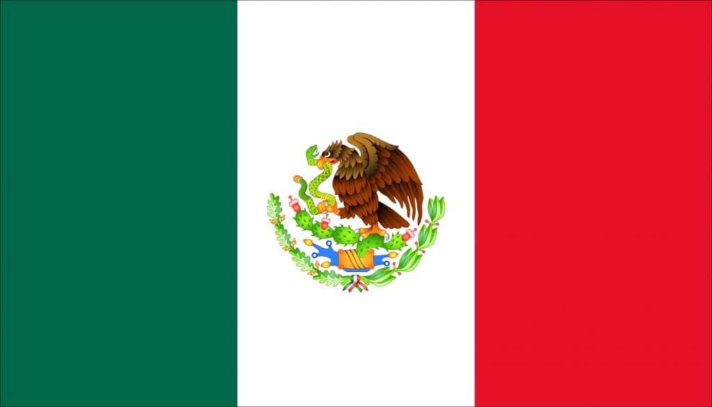 The flag of Mexico