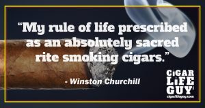 Winston Churchill on cigars as a sacred rite