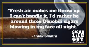 Frank Sinatra on Denobili cigars