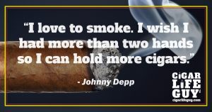 Johnny Depp on cigar lifestyle