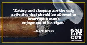 Mark Twain on cigar interruptions