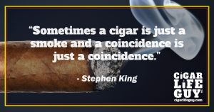 Stephen King on smoking cigars and coincidence