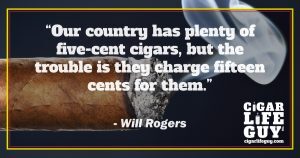 Will Rogers on the cost of cigars