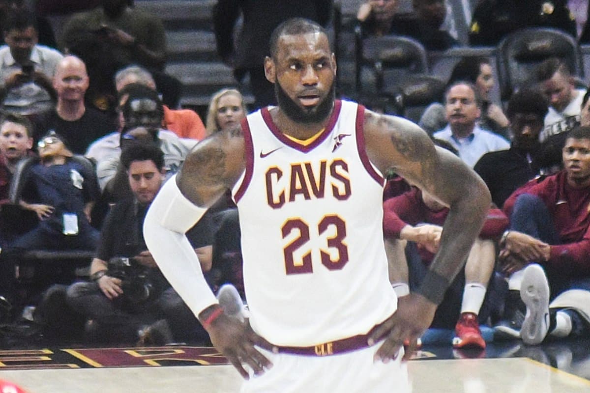 Winning and cigars: LeBron James on the court.