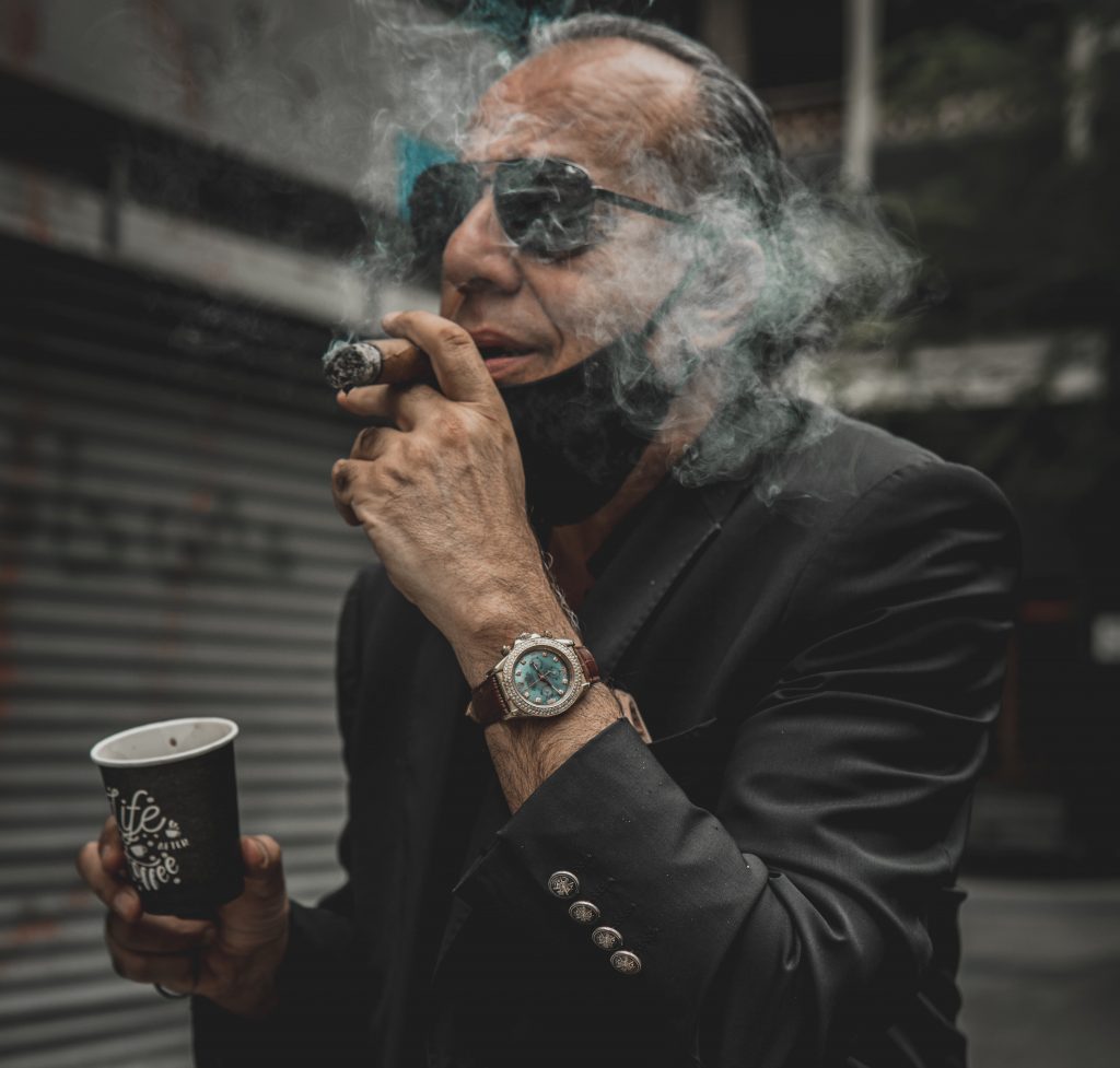 A man enjoying a cigar encounter